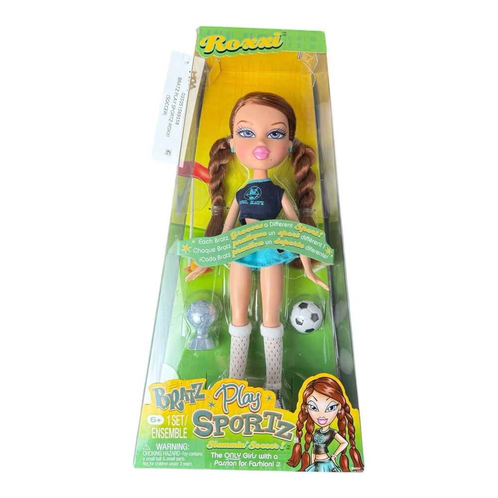 2025 Bratz PLAY SPORTZ  ROXXI  Slammin' Soccer Doll New💚